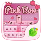 pink bow go keyboard theme android application logo